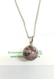 [ROC-PEN] Rhodonite Ball Necklace