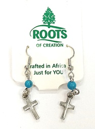 [ROC-EAR] Blue Cross Earrings