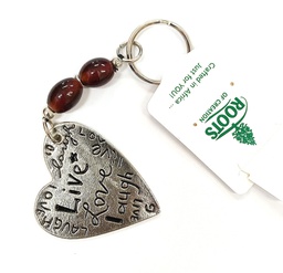 [ROC-KEY] ROC Glass Bead Heart Keyring