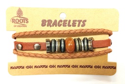 [ROC-BRA] ROC Leather Beads Bracelet
